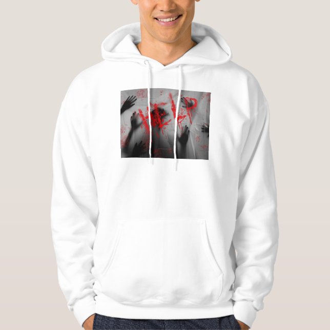 SlipperyJoe's Happy Halloween LGBTQIA sheet shadow Hoodie (Front)