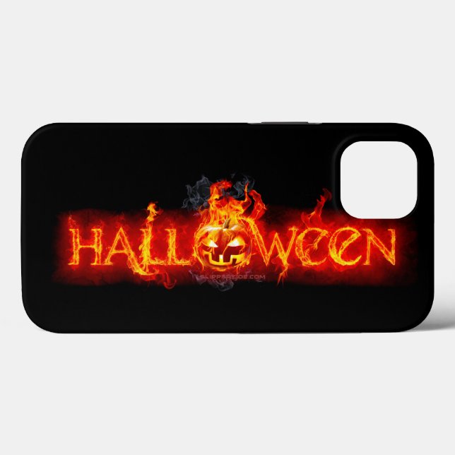 SlipperyJoe's Happy Halloween pumpkin glowing eyes Case-Mate iPhone Case (Back (Horizontal))