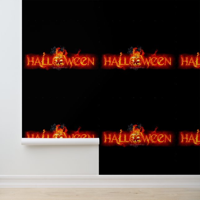 SlipperyJoe's Happy Halloween pumpkin glowing eyes Wallpaper (Application)