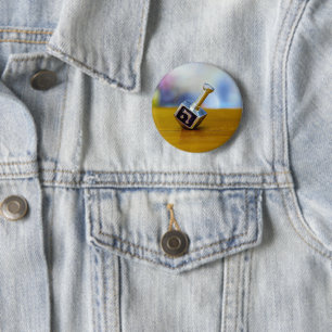 SlipperyJoe's Happy Hanukkah four-sided spinning t 6 Cm Round Badge
