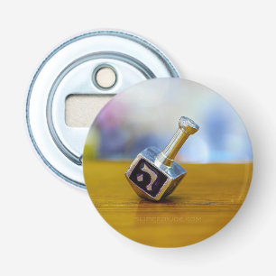 SlipperyJoe's Happy Hanukkah four-sided spinning t Bottle Opener