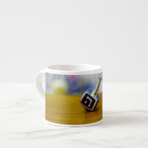 SlipperyJoe's Happy Hanukkah four-sided spinning t Espresso Cup