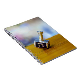 SlipperyJoe's Happy Hanukkah four-sided spinning t Notebook