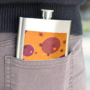 SlipperyJoe's Happy Hanukkah Jewish Hebrew jelly-f Hip Flask