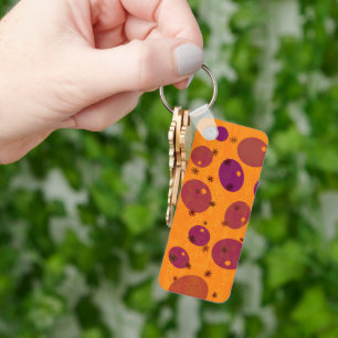 SlipperyJoe's Happy Hanukkah Jewish Hebrew jelly-f Key Ring