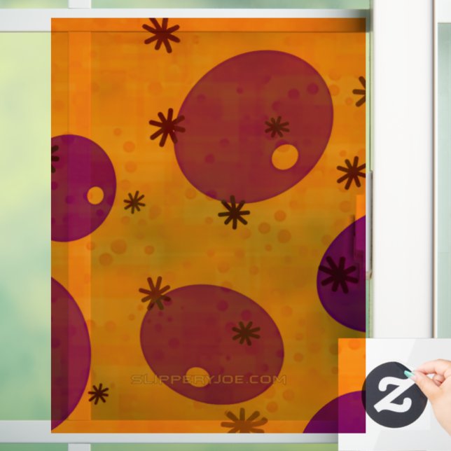 SlipperyJoe's Happy Hanukkah Jewish Hebrew jelly-f Window Cling (Home)