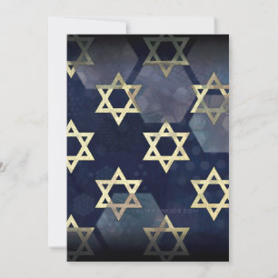 SlipperyJoe's Happy Hanukkah multiple Star of Davi Holiday Card