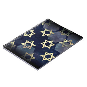 SlipperyJoe's Happy Hanukkah multiple Star of Davi Notebook