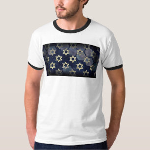 SlipperyJoe's Happy Hanukkah multiple Star of Davi T-Shirt