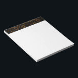 SlipperyJoe's Happy Hanukkah multiple Stars of Dav Notepad<br><div class="desc">SlipperyJoe's Happy Hanukkah multiple Stars of David pattern artistic Celebration Jewish identity heritage Hebrew Chanukah gifts decorations Judaism significant symbol religion various sizes brown gold shades visually appealing intricate design</div>