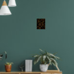 SlipperyJoe's Happy Hanukkah multiple Stars of Dav Poster<br><div class="desc">SlipperyJoe's Happy Hanukkah multiple Stars of David pattern artistic Celebration Jewish identity heritage Hebrew Chanukah gifts decorations Judaism significant symbol religion various sizes brown gold shades visually appealing intricate design</div>