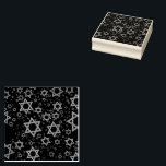 SlipperyJoe's Happy Hanukkah multiple Stars of Dav Rubber Stamp<br><div class="desc">SlipperyJoe's Happy Hanukkah multiple Stars of David pattern artistic Celebration Jewish identity heritage Hebrew Chanukah gifts decorations Judaism significant symbol religion various sizes brown gold shades visually appealing intricate design</div>