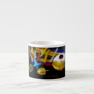 SlipperyJoe's Happy Hanukkah Star of David coin me Espresso Cup