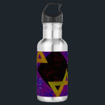 SlipperyJoe's Happy Hanukkah Star of David menorah 532 Ml Water Bottle<br><div class="desc">SlipperyJoe's Happy Hanukkah Star of David menorah Dreidel artistic Celebration Candles Jewish Hebrew Chanukah gifts decorations Judaism religion culture religious practices traditions geometric symbolic design depth contrast order symmetry</div>