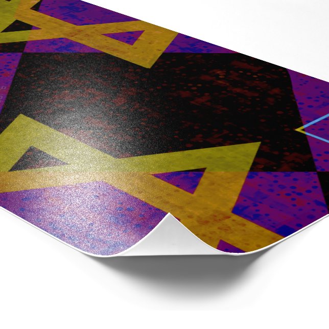 SlipperyJoe's Happy Hanukkah Star of David menorah Photo Print (Corner)