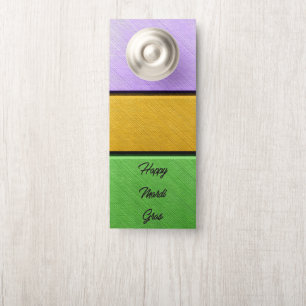 SlipperyJoe's Happy Mardi Gras purple gold green b Door Hanger