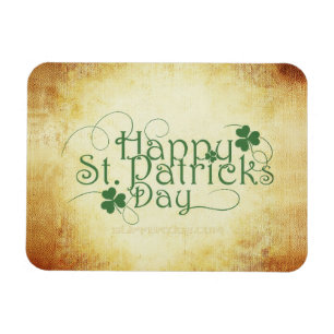 SlipperyJoe's Happy St. Patrick's Day holiday Iris Magnet