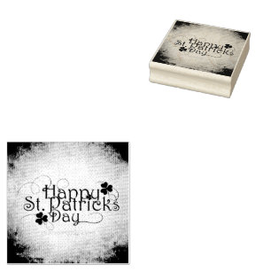 SlipperyJoe's Happy St. Patrick's Day holiday Iris Rubber Stamp