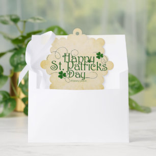 SlipperyJoe's Happy St. Patrick's Day holiday Iris Tree Decoration Card