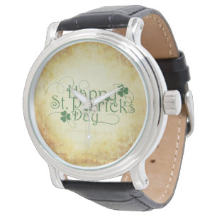 SlipperyJoe's Happy St. Patrick's Day holiday Iris Watch