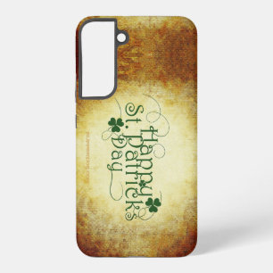 SlipperyJoe's Happy St. Patrick's Day three-leaf c Samsung Galaxy Case