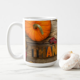 SlipperyJoe's Happy Thanksgiving pumpkin dried lea Coffee Mug
