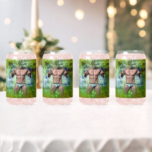 SlipperyJoe's highly muscular adult man shirtless  Can Glass