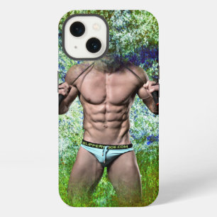 SlipperyJoe's highly muscular adult man shirtless iPhone 13 Case