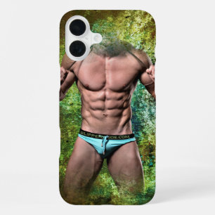 SlipperyJoe's highly muscular adult man shirtless  iPhone 16 Plus Case