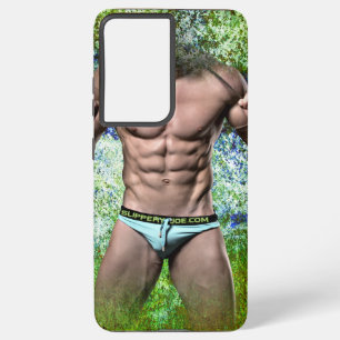 SlipperyJoe's highly muscular adult man shirtless  Samsung Galaxy Case