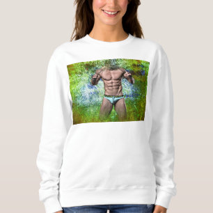 SlipperyJoe's highly muscular adult man shirtless Sweatshirt