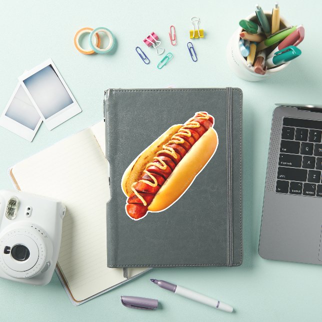 SlipperyJoe's hot dog nestled soft bun vibrant yel (iPad Cover)
