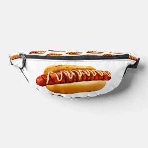 SlipperyJoe's hot dog nestled soft bun vibrant yel Bum Bags