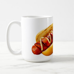 SlipperyJoe's hot dog nestled soft bun vibrant yel Coffee Mug