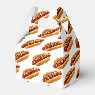 SlipperyJoe's hot dog nestled soft bun vibrant yel Favour Box