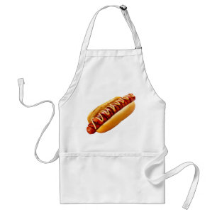 SlipperyJoe's Hotdog mustard sliced meat bun grill Standard Apron