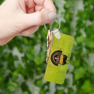 SlipperyJoe's humorous clever Thanksgiving theme t Key Ring