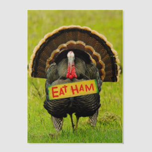SlipperyJoe's humorous clever Thanksgiving theme t Vellum Invitations