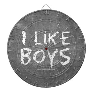 SlipperyJoe's I Like Boys dirty chalkboard dark te Dartboard