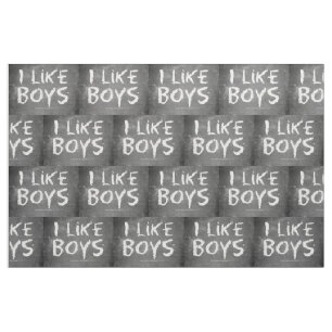 SlipperyJoe's I Like Boys dirty chalkboard dark te Fabric