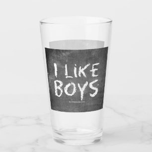 SlipperyJoe's I Like Boys dirty chalkboard dark te Glass