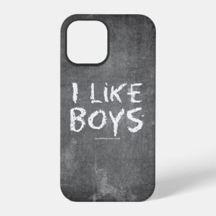 SlipperyJoe's I Like Boys dirty Chalkboard writing iPhone 12 Pro Case