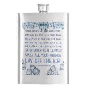 SlipperyJoe's ice alcohol vodka rum cola whiskey  Hip Flask