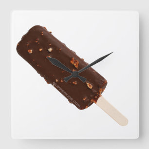 SlipperyJoe's Ice Cream Bar delicious chocolate co Square Wall Clock
