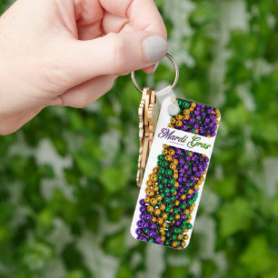 SlipperyJoe's iconic Mardi Gras–themed image elega Key Ring