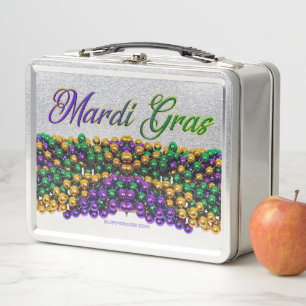 SlipperyJoe's iconic Mardi Gras–themed image elega Metal Lunch Box