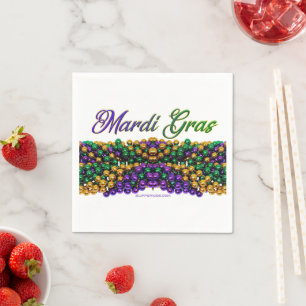 SlipperyJoe's iconic Mardi Gras–themed image elega Napkin