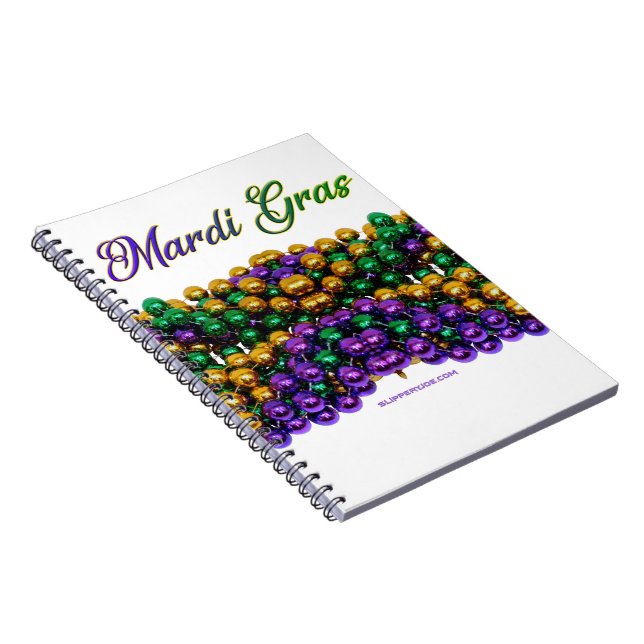 SlipperyJoe's iconic Mardi Gras–themed image elega Notebook (Right Side)