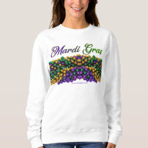 SlipperyJoe's iconic Mardi Gras–themed image elega Sweatshirt