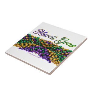 SlipperyJoe's iconic Mardi Gras–themed image elega Tile